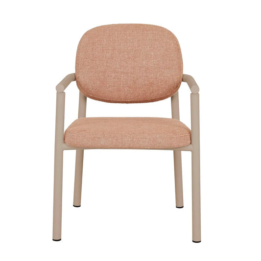 GlobeWest | Lori Metal Frame Dining Armchair | Peach & Matt Cashmere