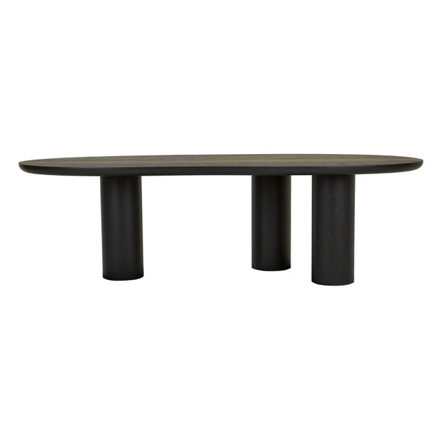 GlobeWest | Seb Curve Dining Table | Black Oak