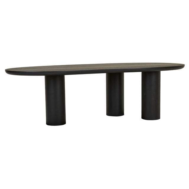 GlobeWest | Seb Curve Dining Table | Black Oak