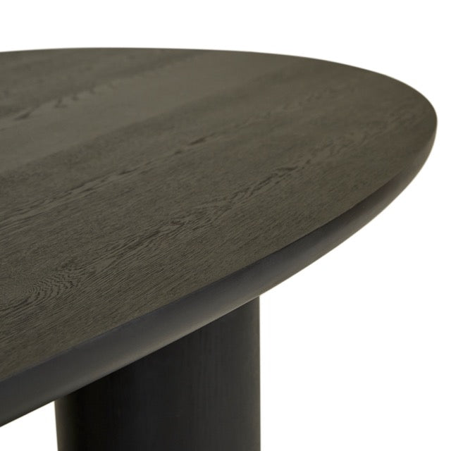 GlobeWest | Seb Curve Dining Table | Black Oak