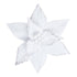 Xmas Dec⎮Poinsettia Clip⎮White+Pearl Edge