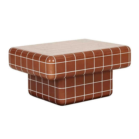 GlobeWest | Seville Tile Coffee Table | Red Glaze