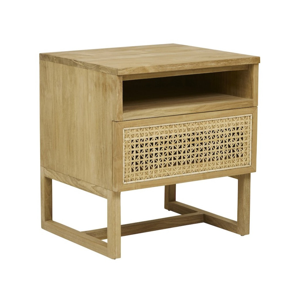 GlobeWest | Willow Woven Bedside Table