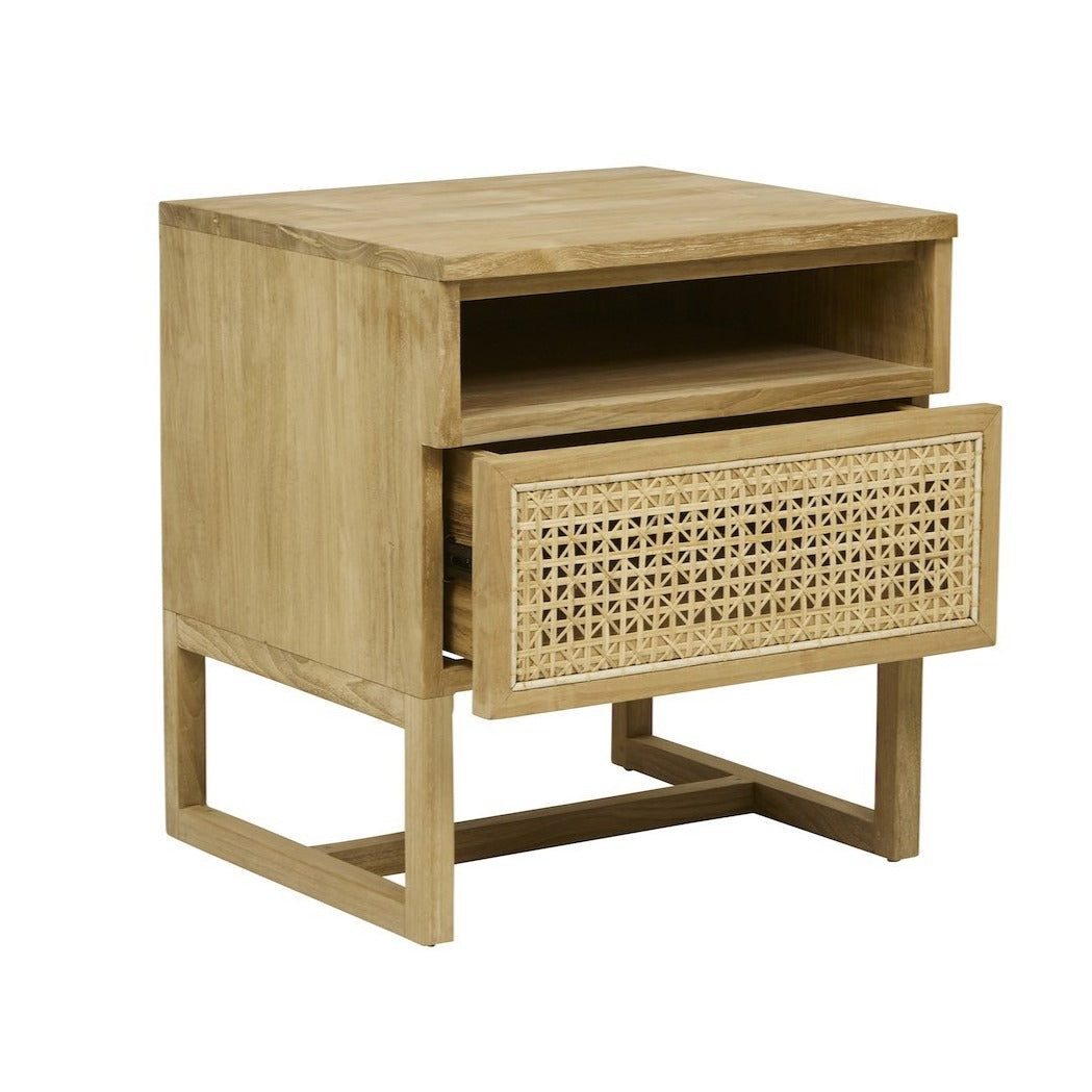 GlobeWest | Willow Woven Bedside Table