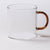 Clear Mug w/ Amber Handle